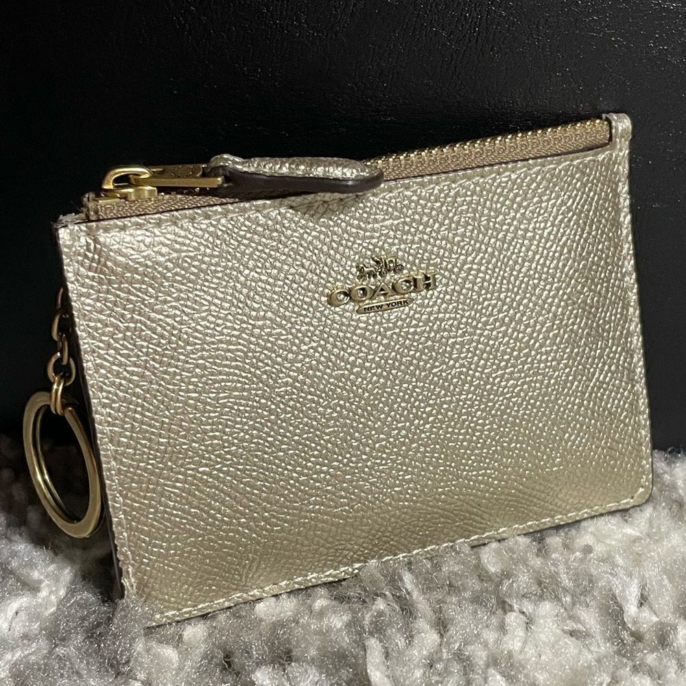NWT Coach Metallic Mini ID Skinny